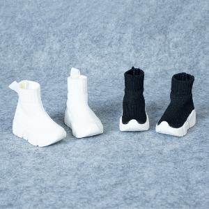 Pre-order   Black white socks shoes 1/4 1/3 70cm doll wear