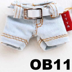 Pre-order obitu 11 Denim Short Jeans - Sky