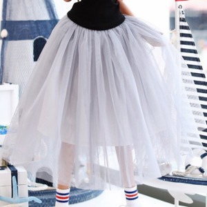 [Pre-order] [SD13 Girl &amp; Smart Doll] long sha skirt - Gray