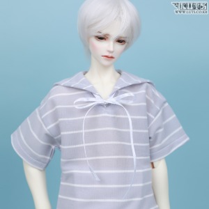 MDF Striped Sailor Collar T-shirt (Gray)