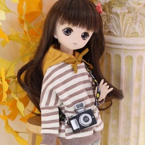 [Pre-order] MSD MDD Stripe coloration Hooded T Brown