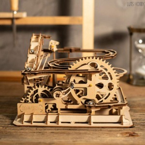 ROBOTIME Wooden Marble Run 3D Puzzles for Adults Mechanical Model Kits
